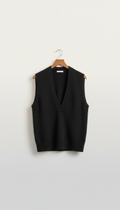 Sleeveless Cashmere Gilet Heritage Knit