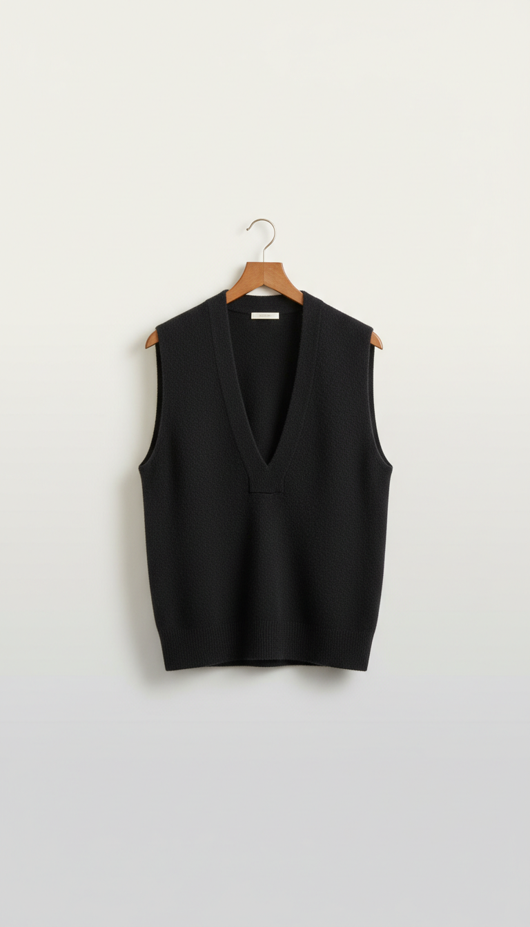 Sleeveless Cashmere Gilet Heritage Knit