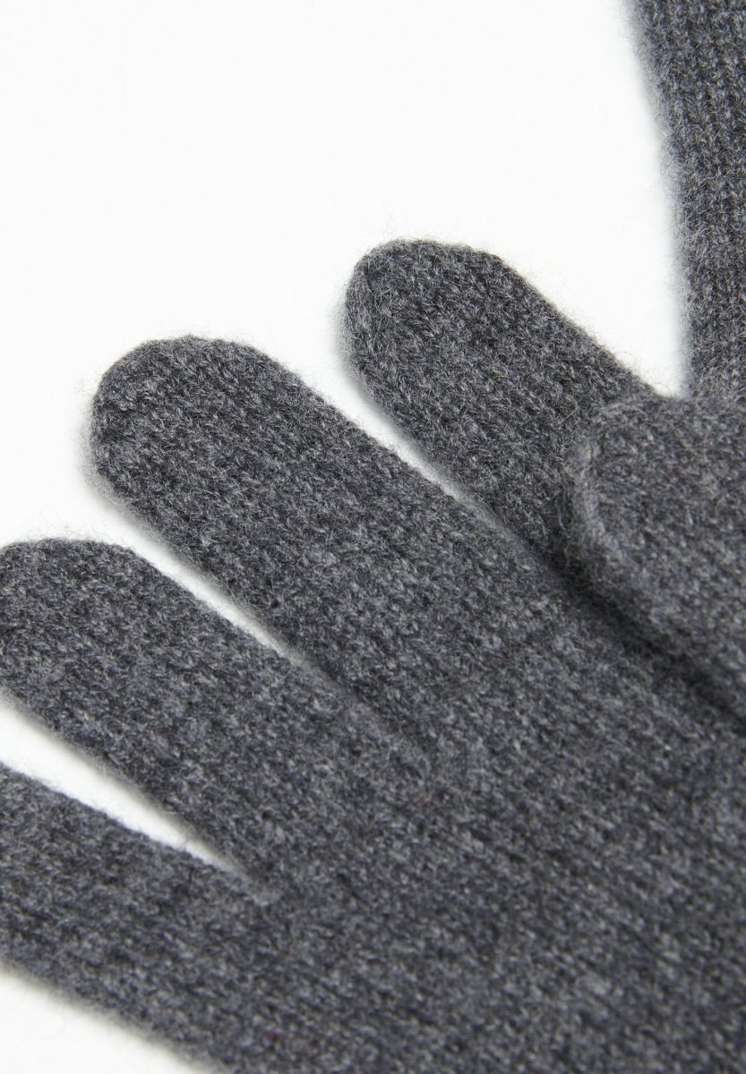 Gants unisex en cachemire 4 fils gris anthracite - UNI 4