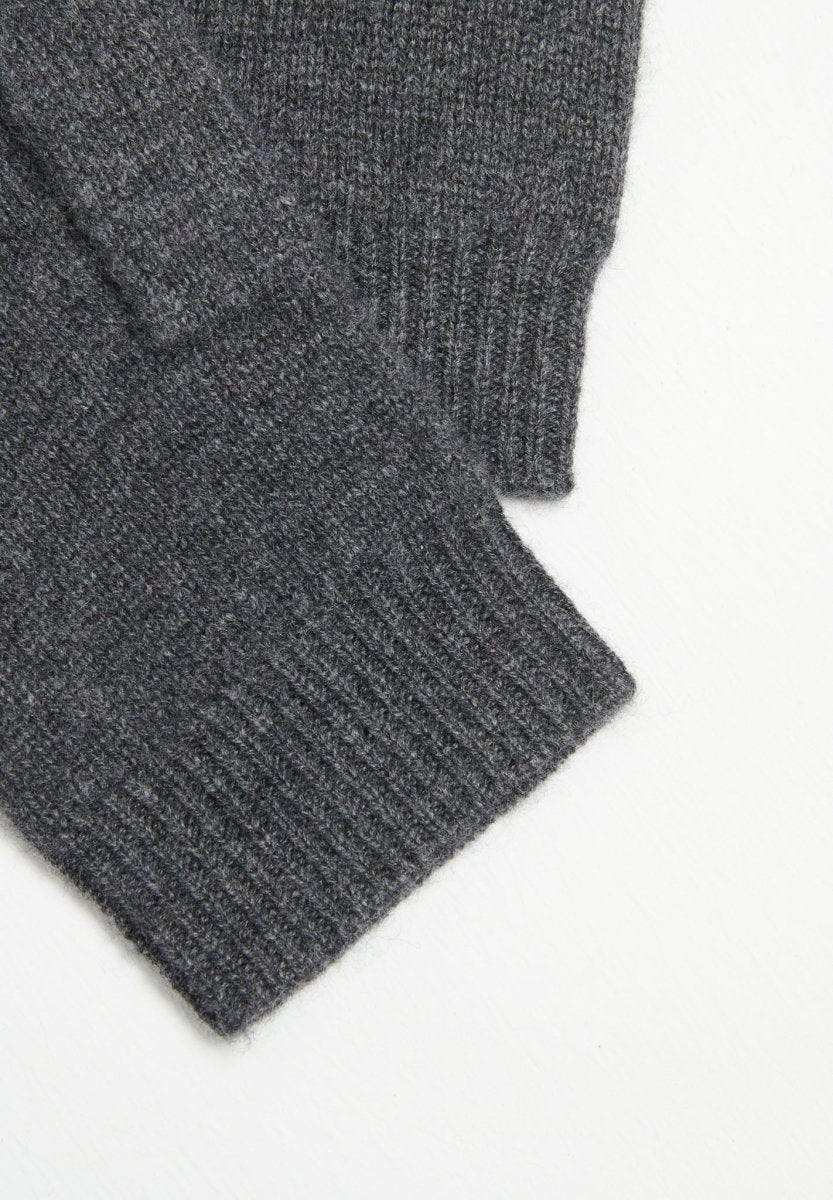 Gants unisex en cachemire 4 fils gris anthracite - UNI 4