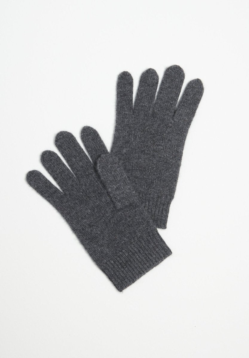 Gants unisex en cachemire 4 fils gris anthracite - UNI 4