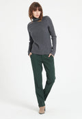 Pull col roulé femme en cachemire gris anthracite - LILLY 15